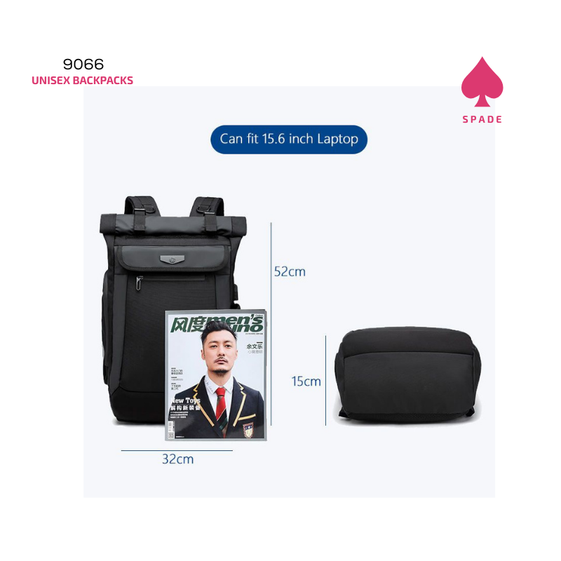 Ozuko Unisex Backpack - 9066