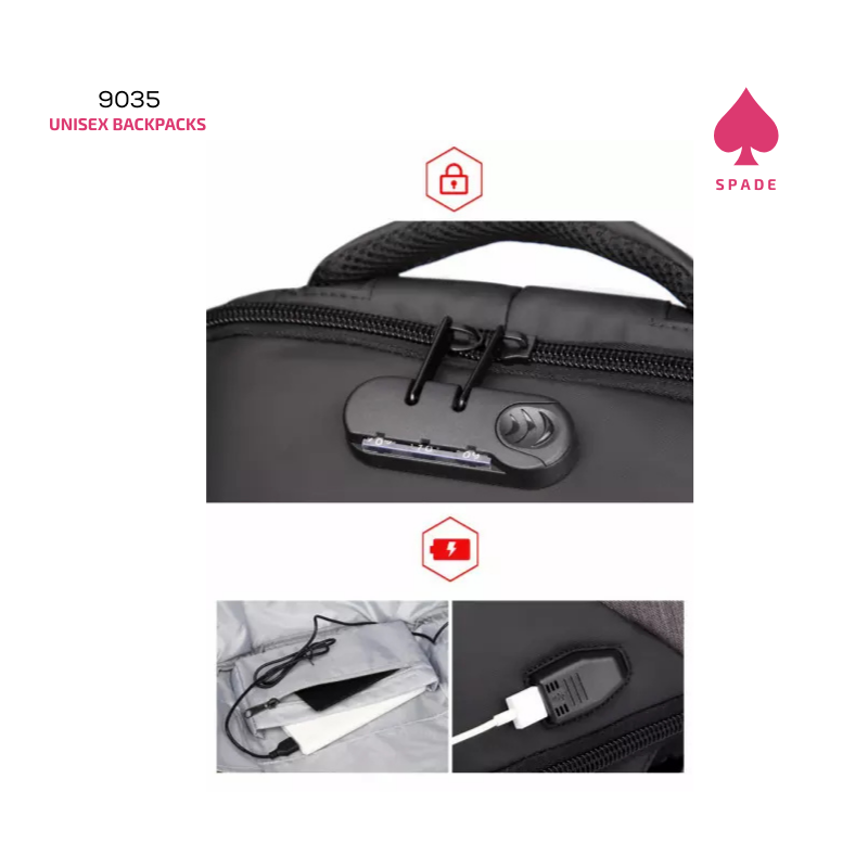 Ozuko Unisex Backpack - 9035