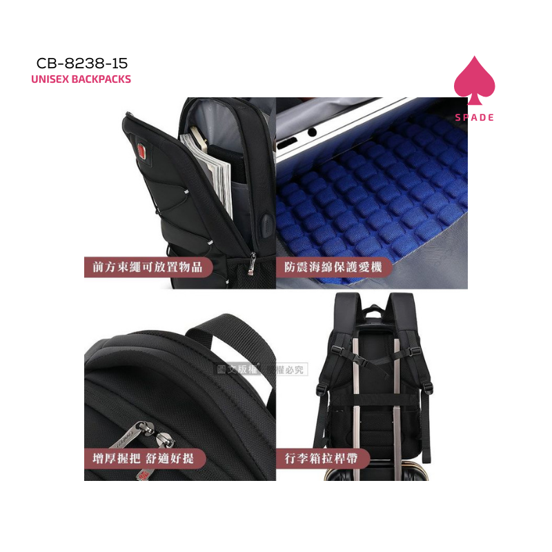 Coolbell Unisex Backpack CB-8238-15