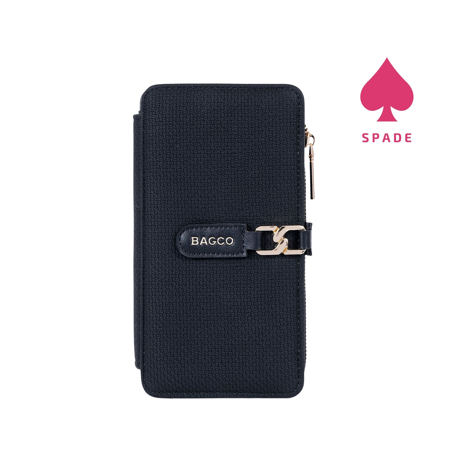 Bagco Textured Zip-Around Long Wallet