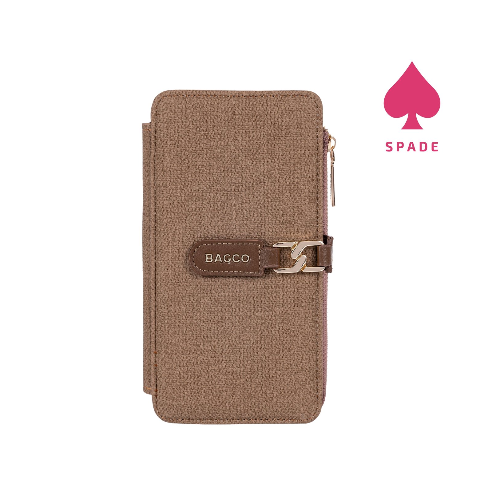 Bagco Textured Zip-Around Long Wallet