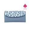 Chrisbella Leopard Print Flap Long Wallet