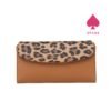 Chrisbella Leopard Print Flap Long Wallet