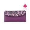 Chrisbella Leopard Print Flap Long Wallet