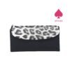 Chrisbella Leopard Print Flap Long Wallet