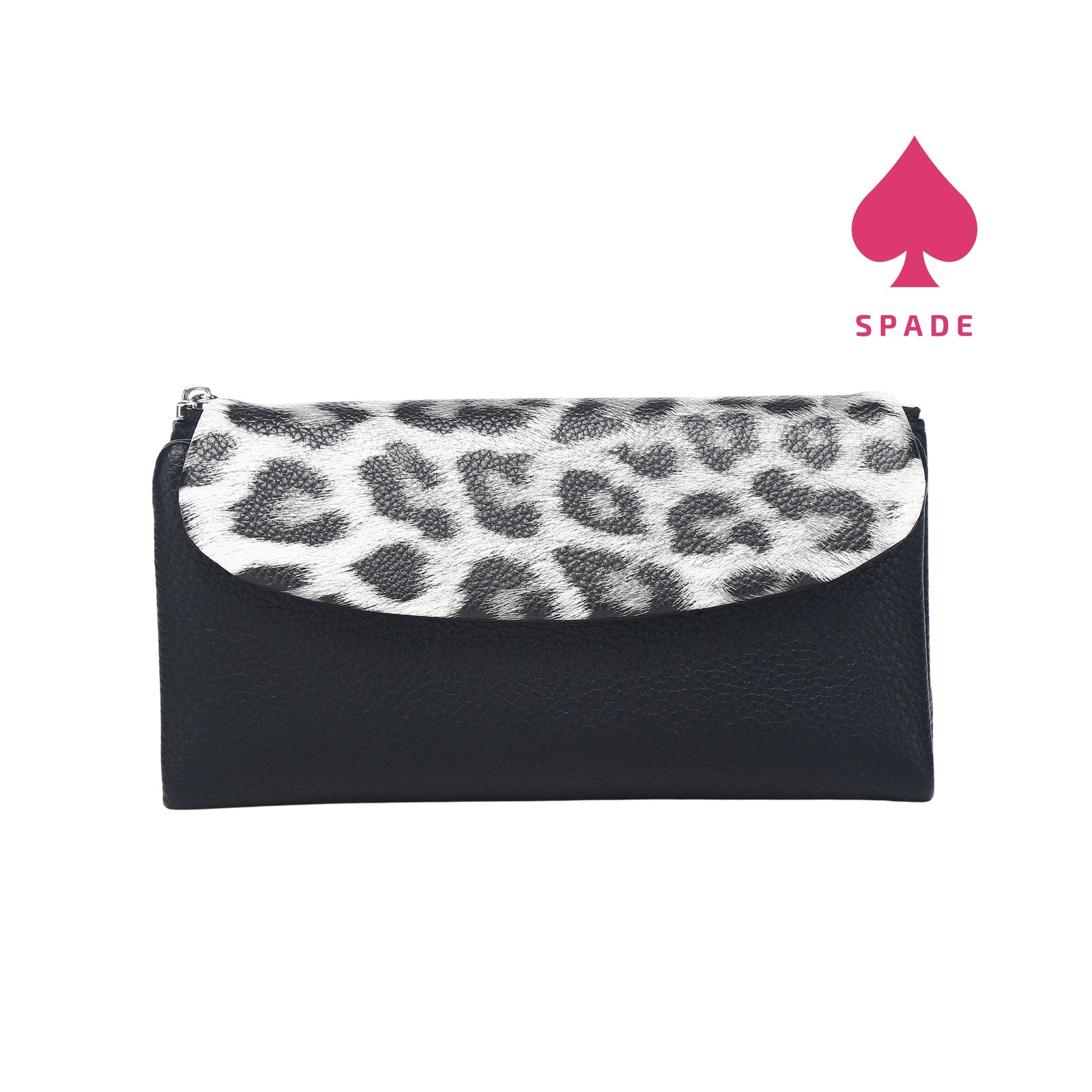 Chrisbella Leopard Print Flap Long Wallet