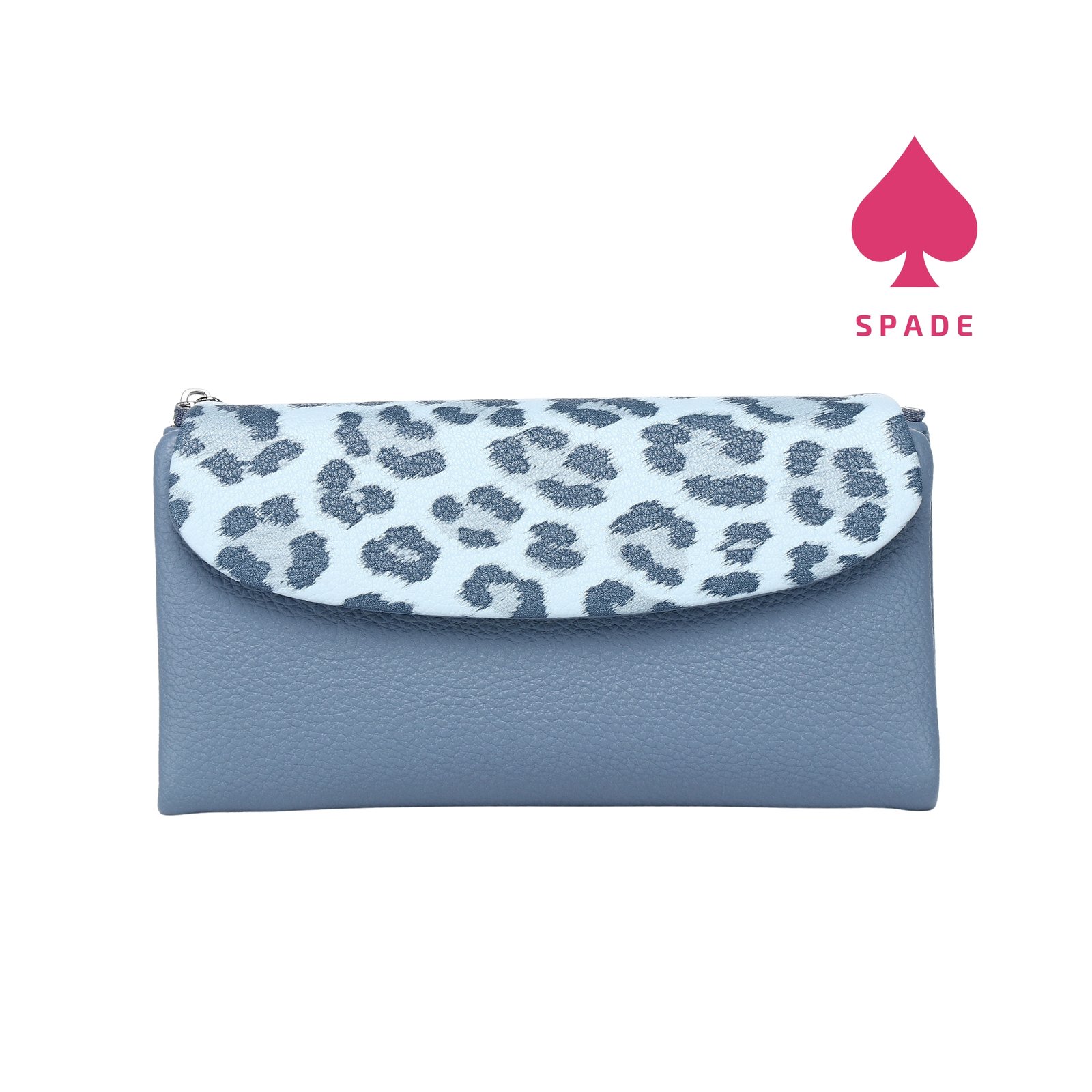 Chrisbella Leopard Print Flap Long Wallet