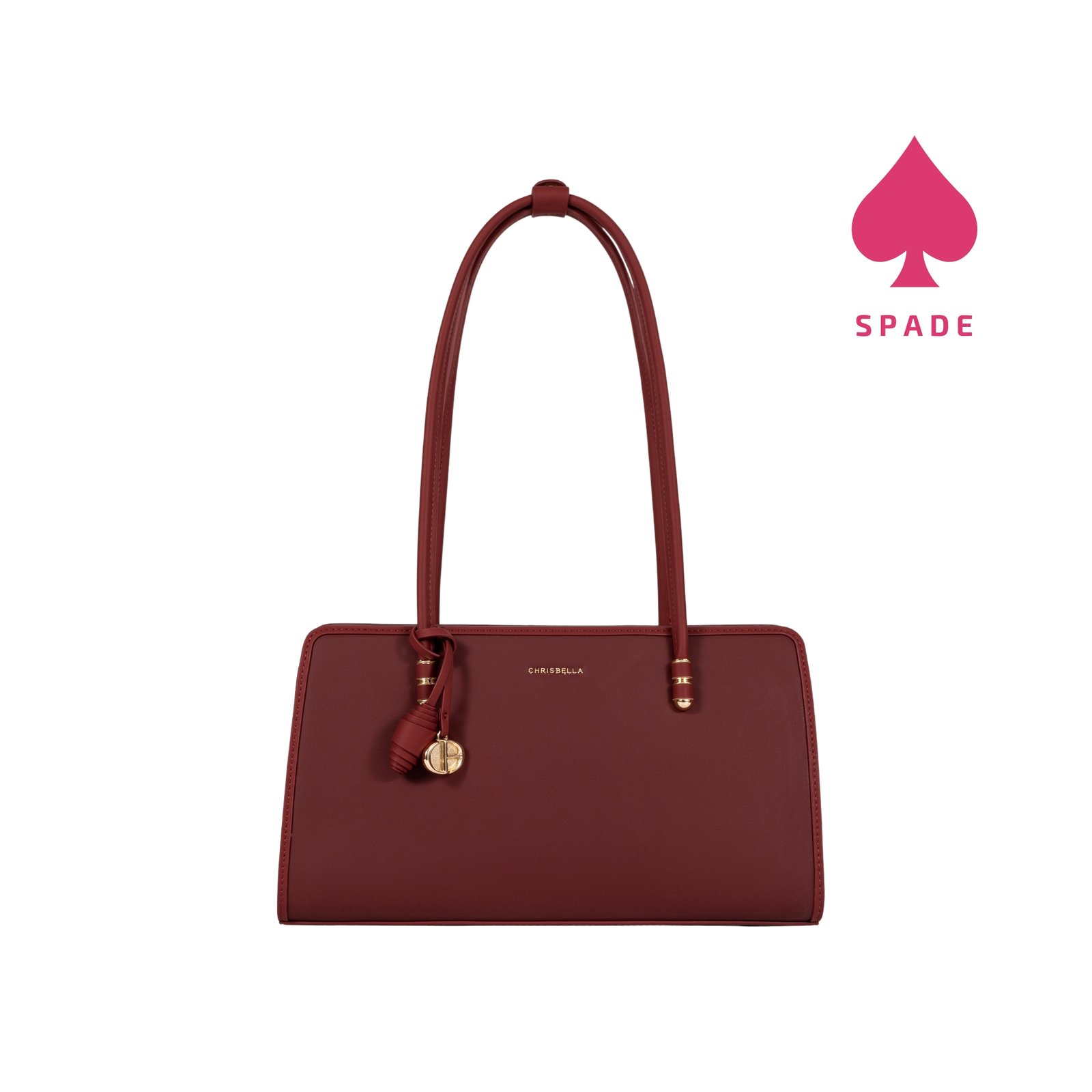 Chrisbella Charm Detail Structured Side Bag