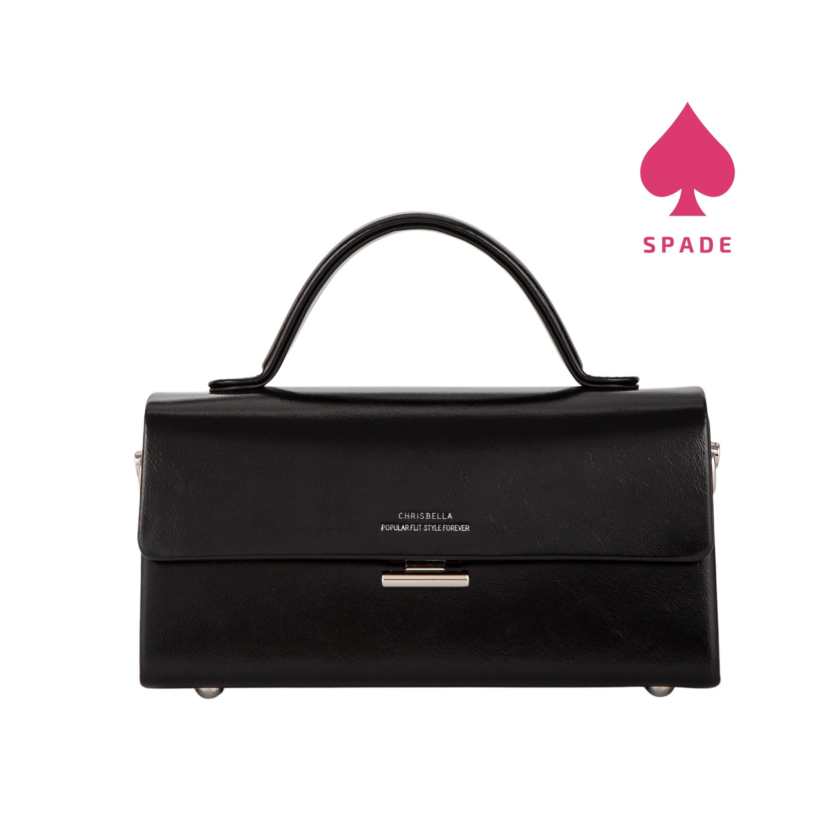 Chrisbella Classic Flap Top Handle Handbag