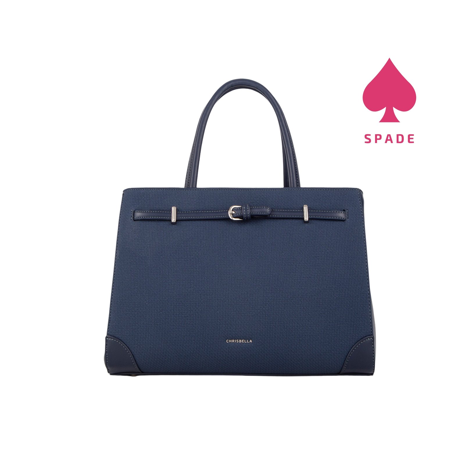 Chrisbella Buckle Detail Textured Handbag