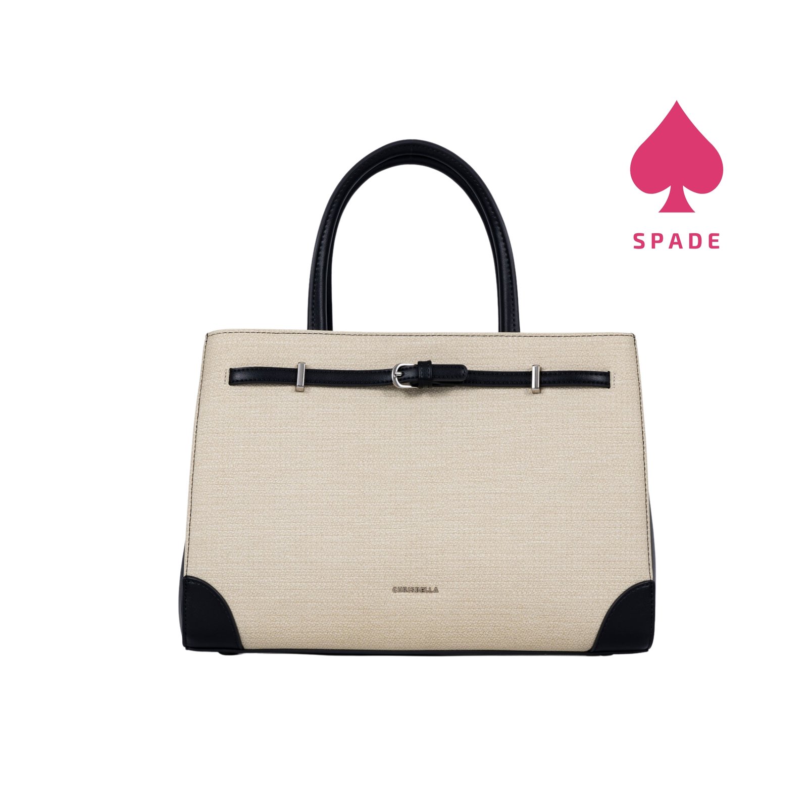 Chrisbella Buckle Detail Textured Handbag