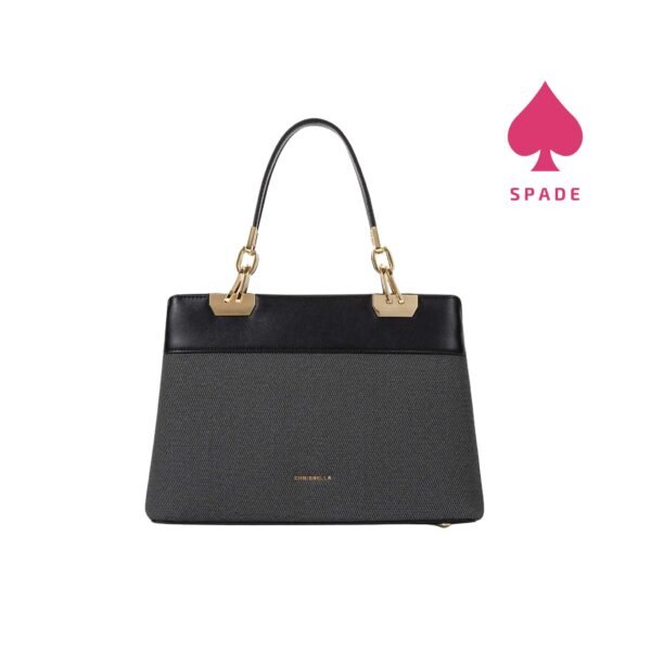 Chrisbella Textured Panel Structured Handbag