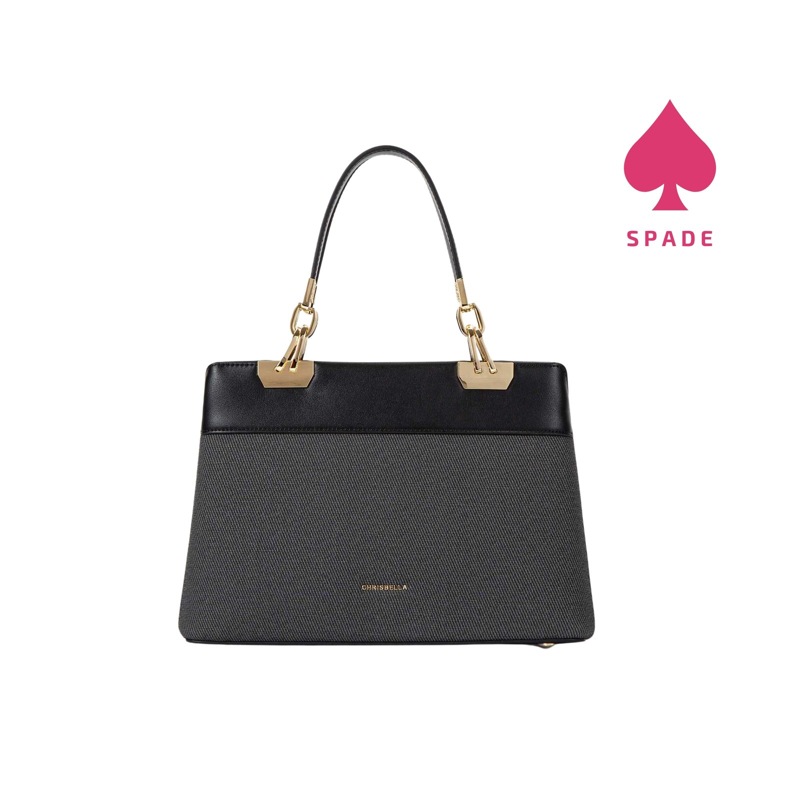 Chrisbella Textured Panel Structured Handbag