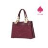 Chrisbella Textured Panel Structured Handbag