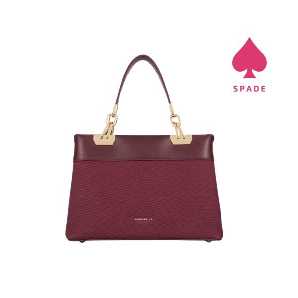 Chrisbella Textured Panel Structured Handbag