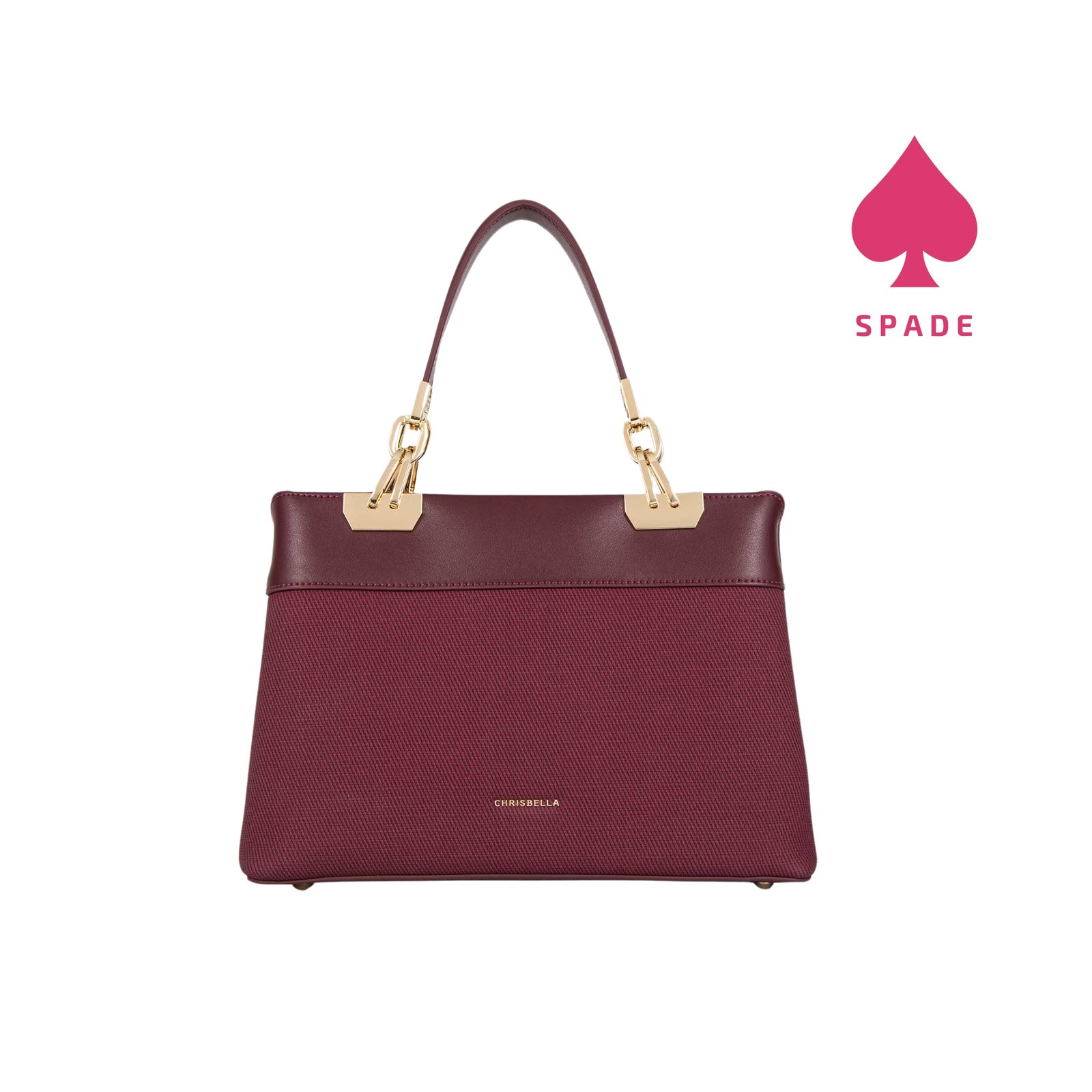 Chrisbella Textured Panel Structured Handbag