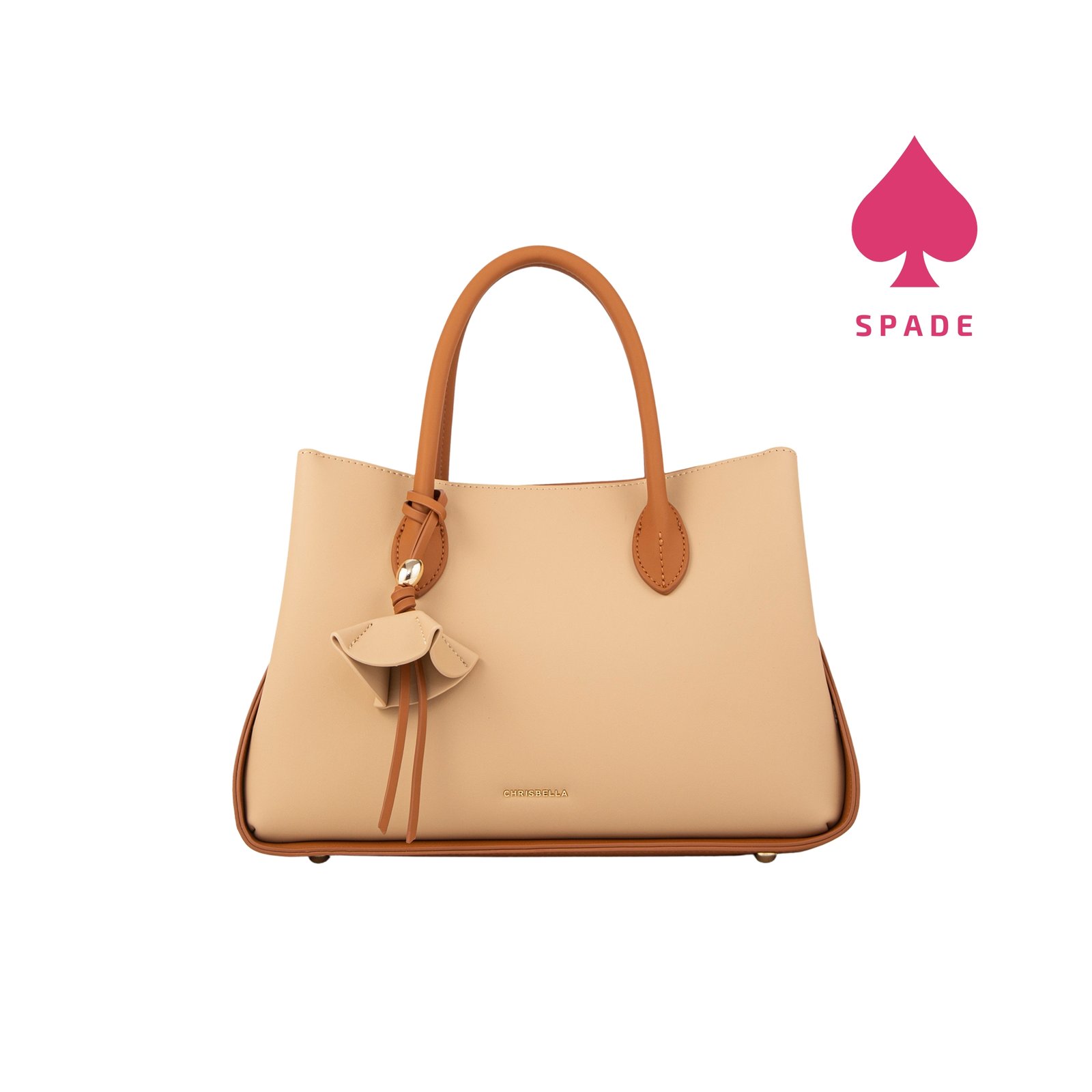 Chrisbella Floral Charm Structured Handbag