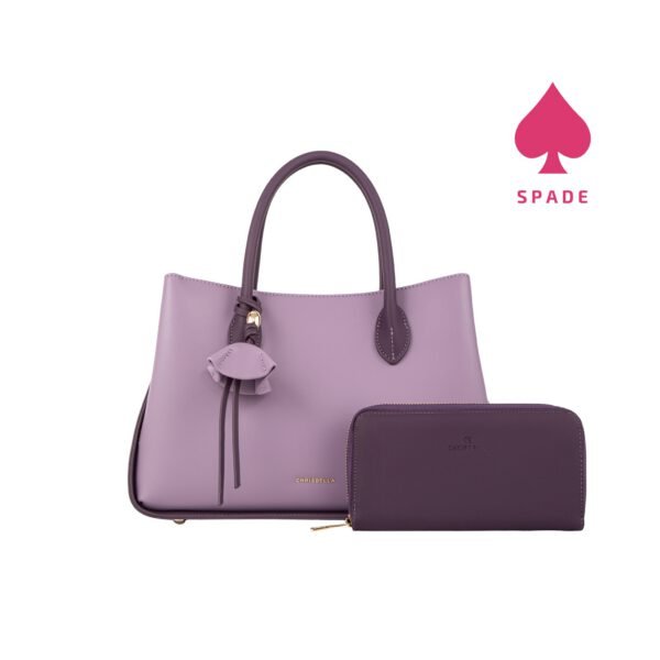 Chrisbella Floral Charm Structured Handbag