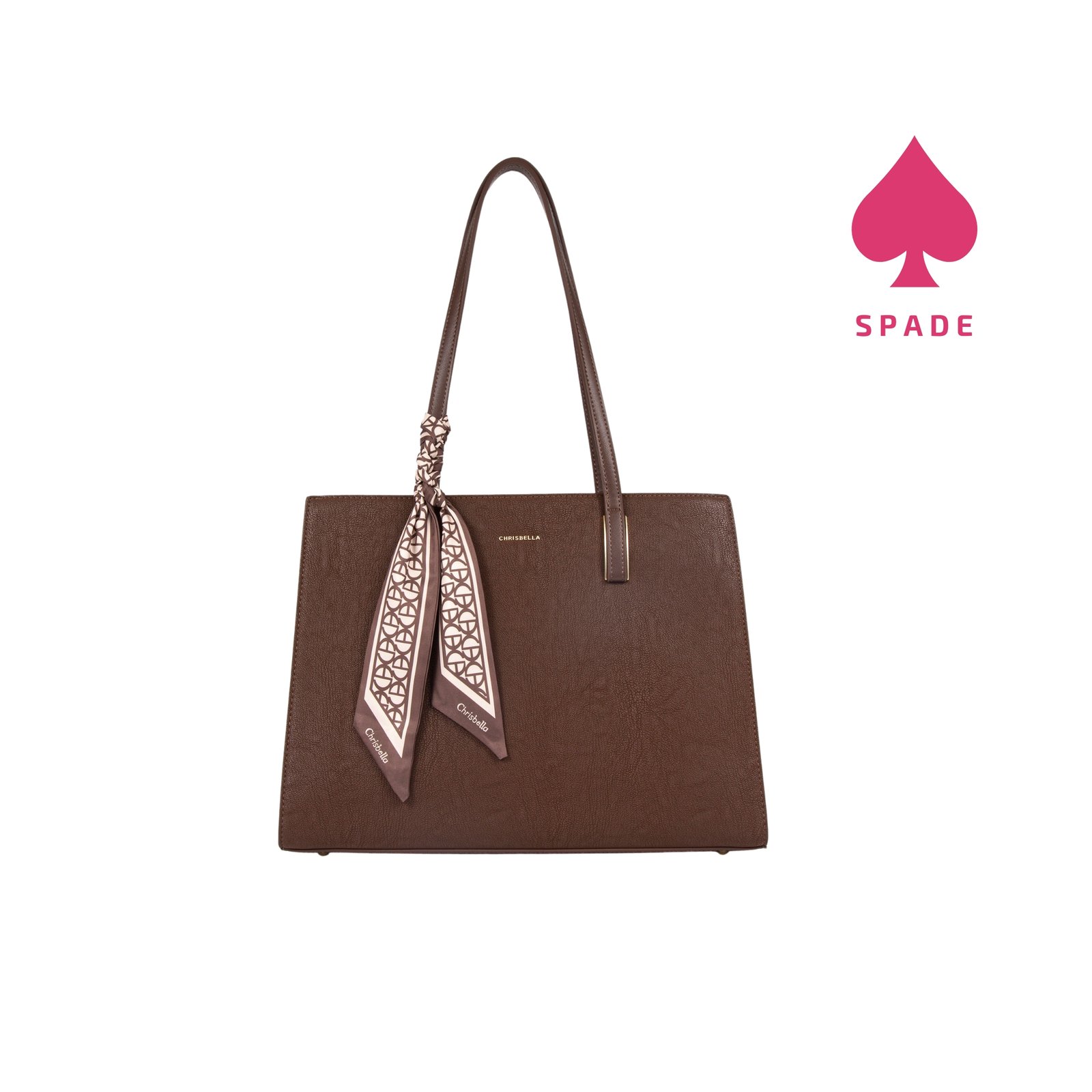 Chrisbella Scarf Accent Structured Tote Bag