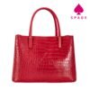 David Jones Croc-Embossed Structured Tote Handbag