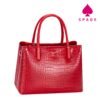 David Jones Croc-Embossed Structured Tote Handbag