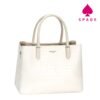 David Jones Croc-Embossed Structured Tote Handbag