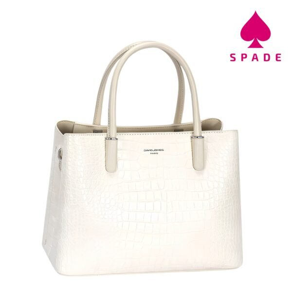 David Jones Croc-Embossed Structured Tote Handbag
