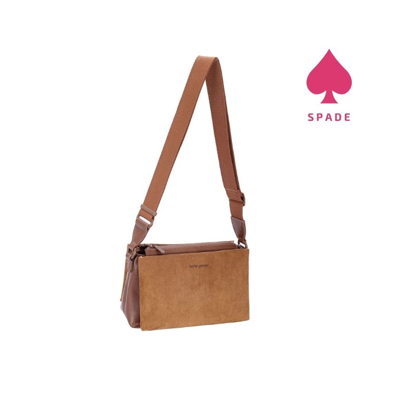David Jones Nubuck Effect Crossbody Bag cm8596